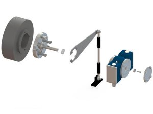 Enkoder montasje hul- aksel