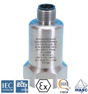 4-20mA HS420I transmitter hastighet (mm/s) . Egensikret ,Top entry